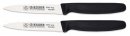 Giesser 3.25" - 8cm Serrated Peeling Black Knife Set of 2