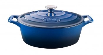 La Cuisine 4.75 Qt - 30cm Blue Oval Dutch Oven